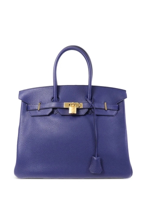 Hermès Pre-Owned 2018 35 Birkin tote-bag - Blue