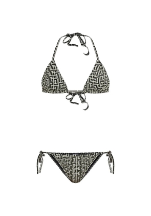 Balmain Labirinto-print bikini - Black