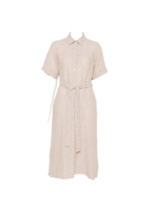 Gant belted button-down midi dress - Neutrals