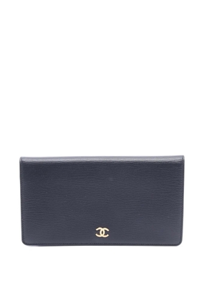 CHANEL Pre-Owned 2000-2002 Interlocking CC bi-fold wallet - Black