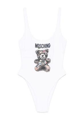 Moschino Teddy Bear-print swimsuit - White
