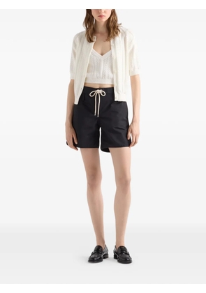 Prada openwork cotton crop top - White