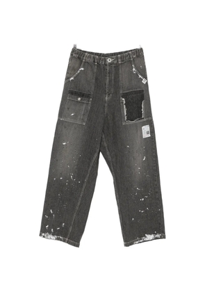 Maison MIHARA YASUHIRO paint-splatter distressed jeans - Grey