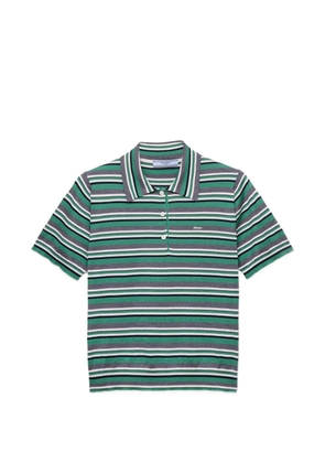 Prada short-sleeved striped cotton polo shirt - Green