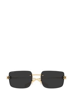 Gucci Eyewear logo-detail square-frame sunglasses - Gold