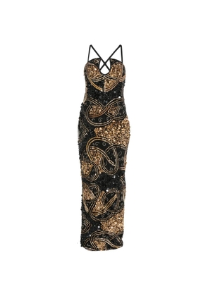 MITILIANE COUTURE sequin-embellished embroidered dress - Black