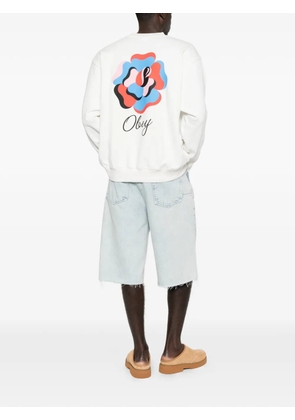 Obey Paper Rose graphic-print sweatshirt - White