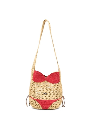 PUCCI bikini-patch woven shoulder bag - Neutrals