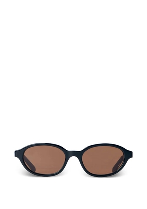 Retrosuperfuture logo-engraved oval-frame sunglasses - Black