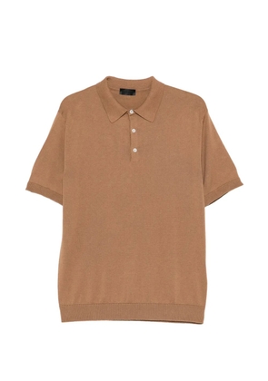 DONDUP short-sleeve knitted polo shirt - Brown