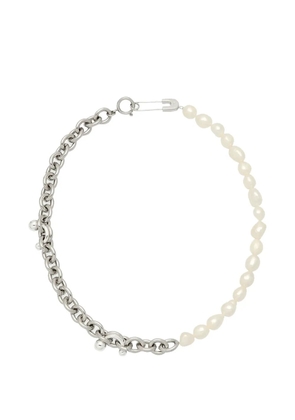 YOJ Link safety-pin necklace - Silver