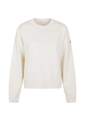 Moncler logo-embroidered sweater - Neutrals