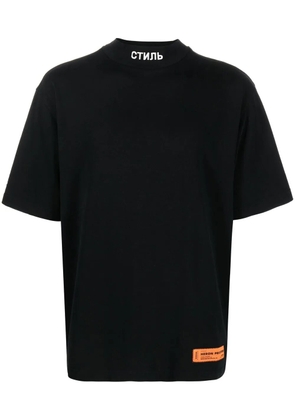 Heron Preston logo-patch short-sleeve T-shirt - Black