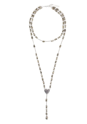 Givenchy faceted stone rosary necklace - Metallic