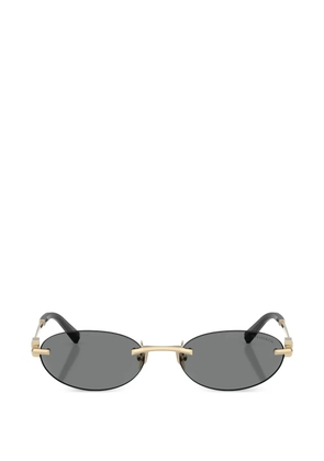 Tiffany & Co Eyewear rimless oval-frame sunglasses - Gold