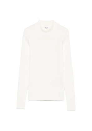 Jil Sander ribbed-knit mock-neck sweater - White