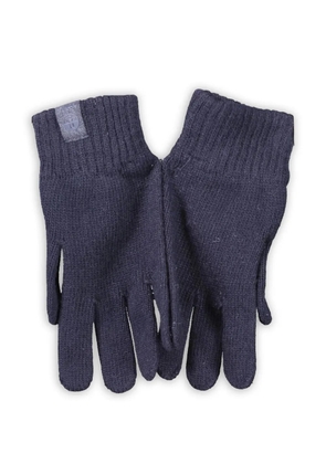 North Sails ribbed-knit logo-patch gloves - Blue