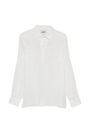 MC2 Saint Barth Raphael long-sleeve linen polo shirt - White