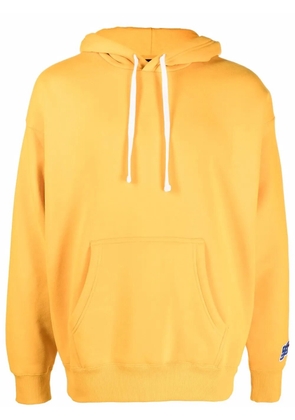 Diesel logo-patch cotton hoodie - Yellow
