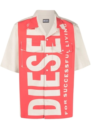 Diesel S-Mac-22 logo-print shirt - Neutrals