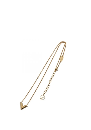 Louis Vuitton Pre-Owned 2021 Gold Plated Essential V Pendant Necklace costume necklace