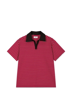 TOMBOY striped short-sleeve polo shirt - Red
