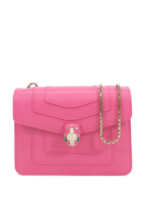 Bvlgari Pre-Owned 2000-2026 Small Leather Square Serpenti Forever Chain crossbody bag - Pink