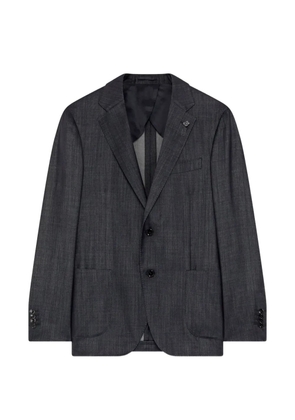 Lardini single-breasted denim-effect blazer - Grey