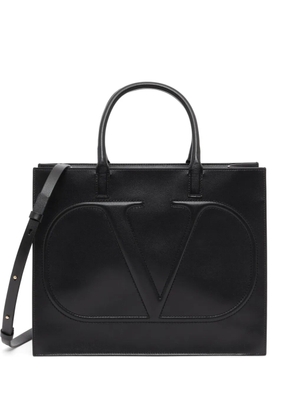 Valentino Garavani VLogo Walk calfskin shopping bag - Black