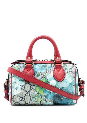 Gucci Pre-Owned 2016-2026 Mini GG Supreme Blooms Boston Bag satchel - Red