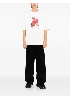 LES HOMMES printed T-shirt - Neutrals