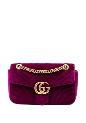 Gucci Pre-Owned 2016-2025 Medium GG Marmont Matelasse Velvet shoulder bag - Purple