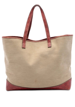 Gucci Pre-Owned 2016-2026 Guccissima Trimmed Canvas tote bag - Neutrals