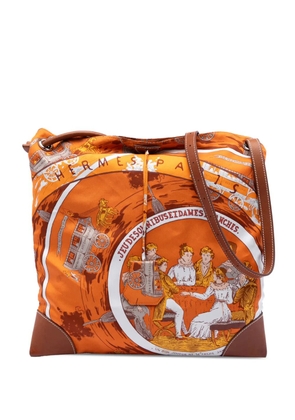 Hermès Pre-Owned 2008 Silk and Barenia Jeu des Omnibus et des Dames Blanches Silky City PM crossbody bag - Orange