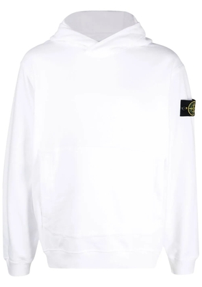 Stone Island Compass patch hoodie - White