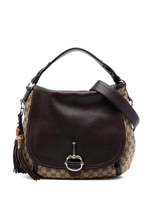 Gucci Pre-Owned 2016-2025 Large GG Canvas Techno Horsebit satchel - Neutrals