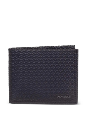Calvin Klein monogram-debossed bifold wallet - Black