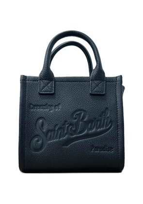 MC2 Saint Barth mini Vanity embossed-logo leather tote bag - Black