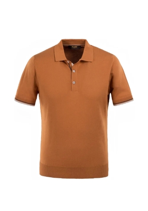 Moorer Adolfo striped-trim polo shirt - Orange