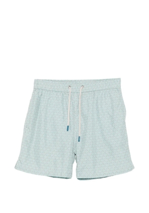 FeFè fish-print drawstring swim shorts - Blue