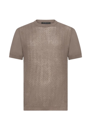Low Brand chevron-knit T-shirt - Neutrals