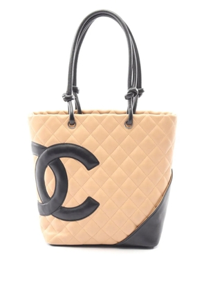 CHANEL Pre-Owned 2005-2006 Medium Lambskin Cambon Ligne tote bag - Neutrals
