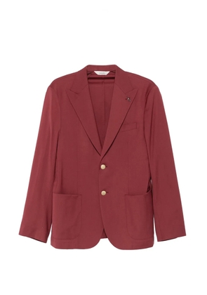 Paoloni peak-lapel single-breasted blazer - Red