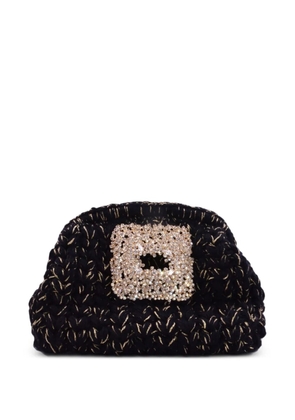 Gedebe jewel-buckle clutch bag - Black