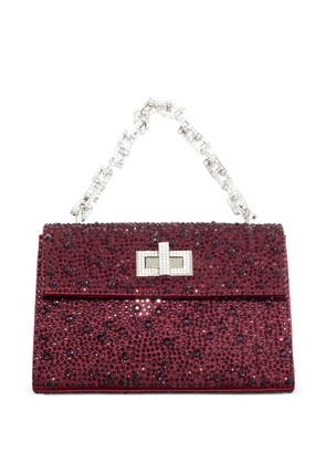 Gedebe crystal-embellished chain-handle tote bag - Red