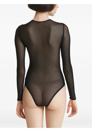 2310 STUDIO sheer panelled bodysuit - Black