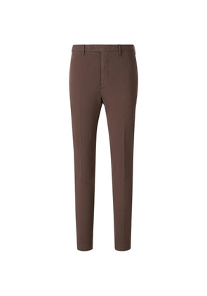 Incotex pressed-crease slim-fit trousers - Brown