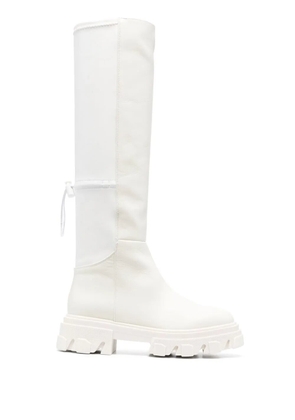 GIABORGHINI 60mm chunky leather boots - Neutrals