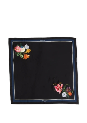 Maison Margiela floral-print scarf - Black