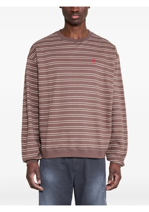 Stockholm Surfboard Club striped cotton sweatshirt - Brown